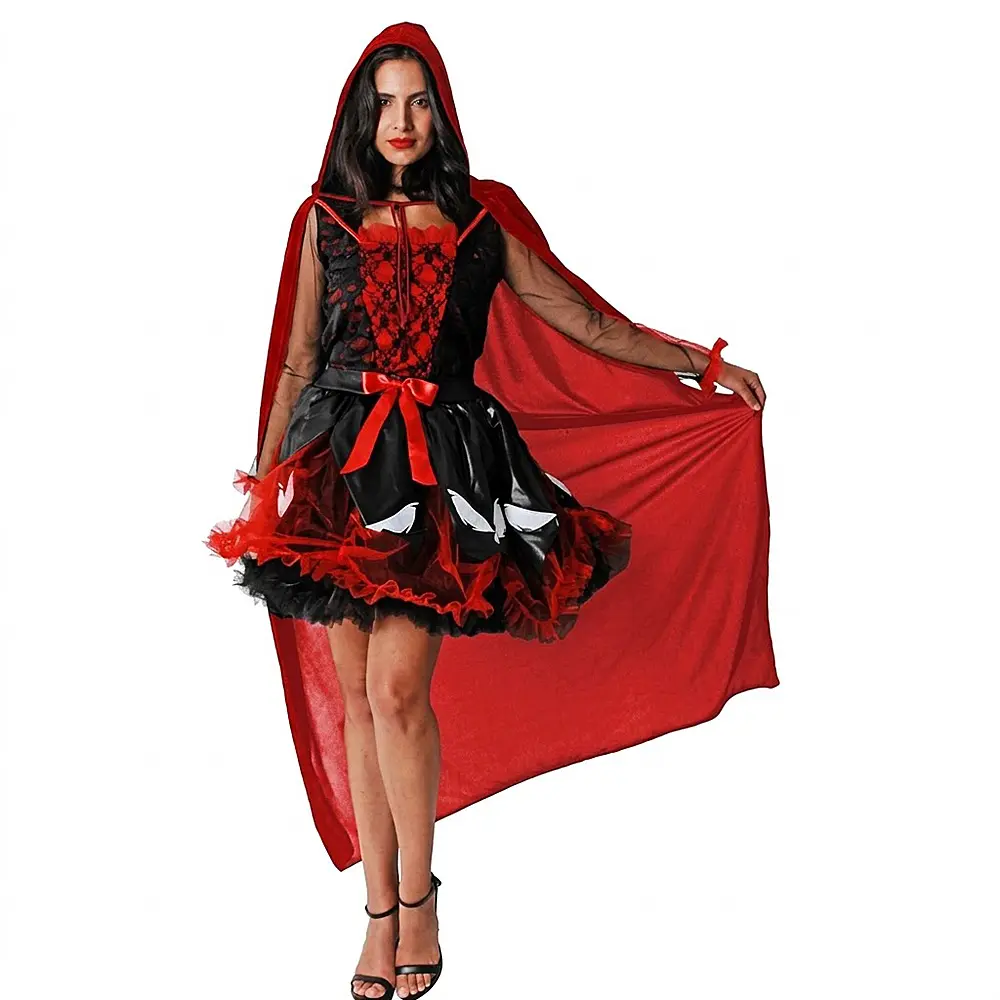 Capa Roja con Capucha 140 cm – Complemento para Disfraz - Imagen 3