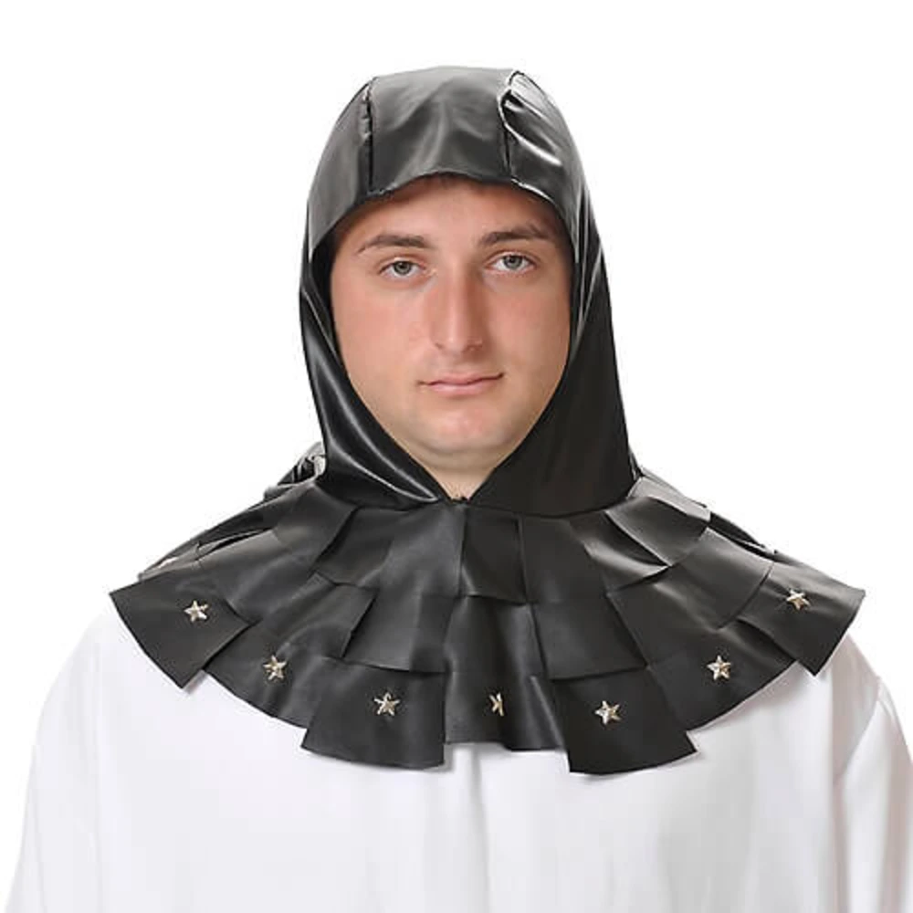 Capucha Cruzado Negra Medieval