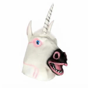 Careta de Unicornio Blanco Látex