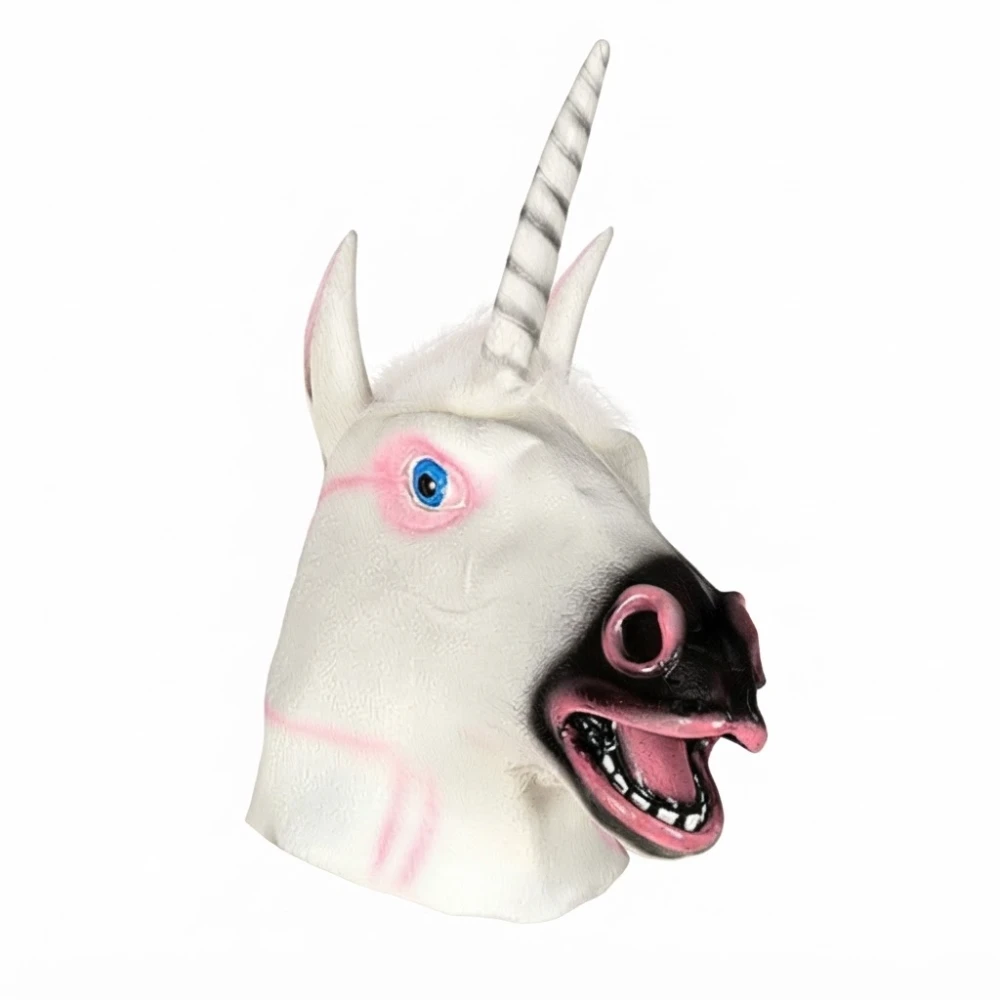 Careta de Unicornio Blanco Látex