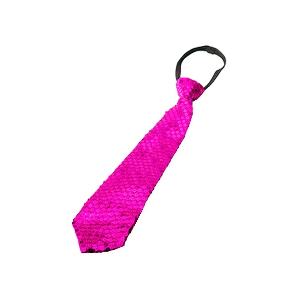 Corbata lentejuelas fucsia