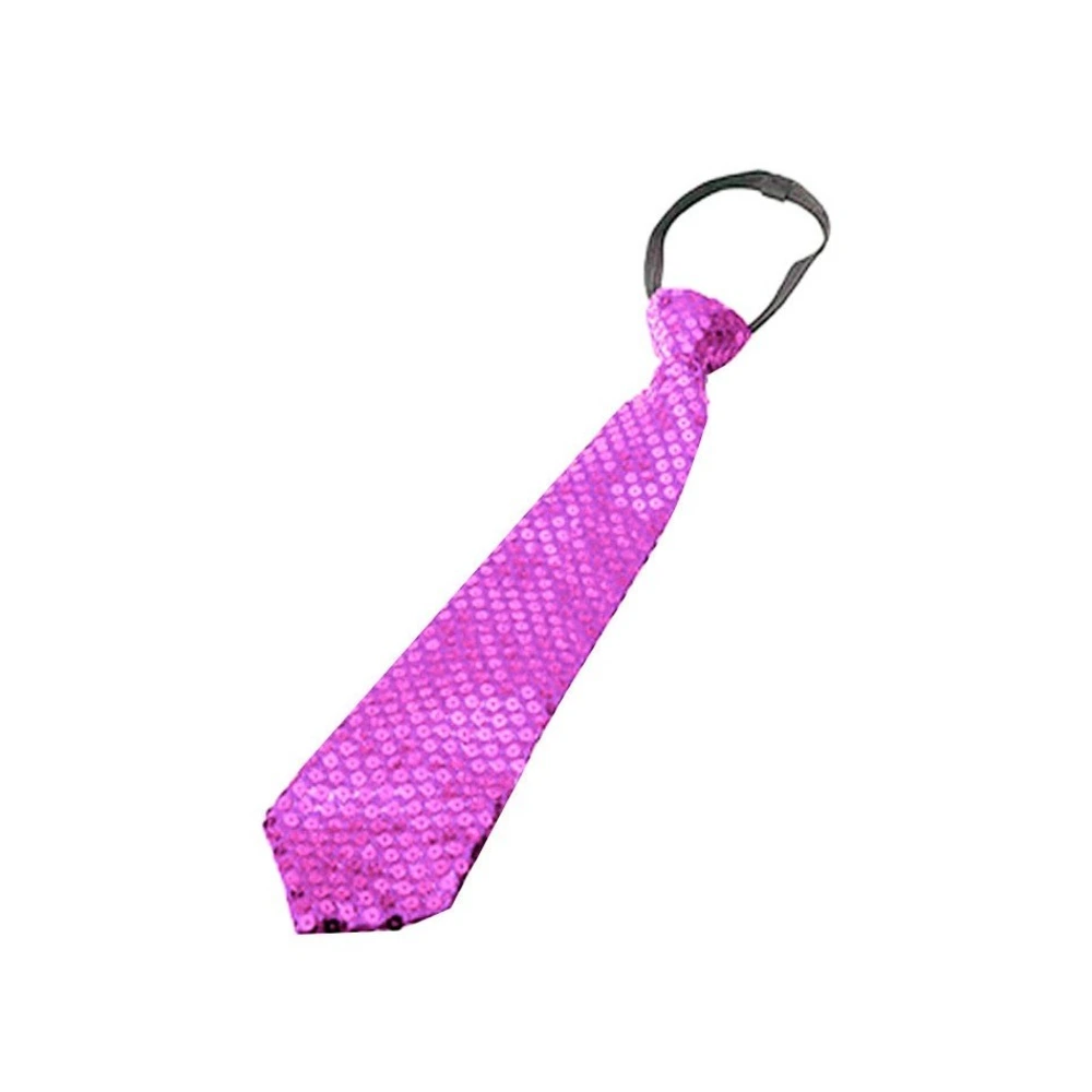 Corbata lentejuelas morado