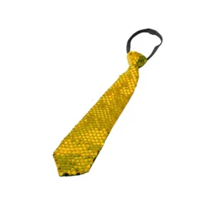 Corbata lentejuelas color oro
