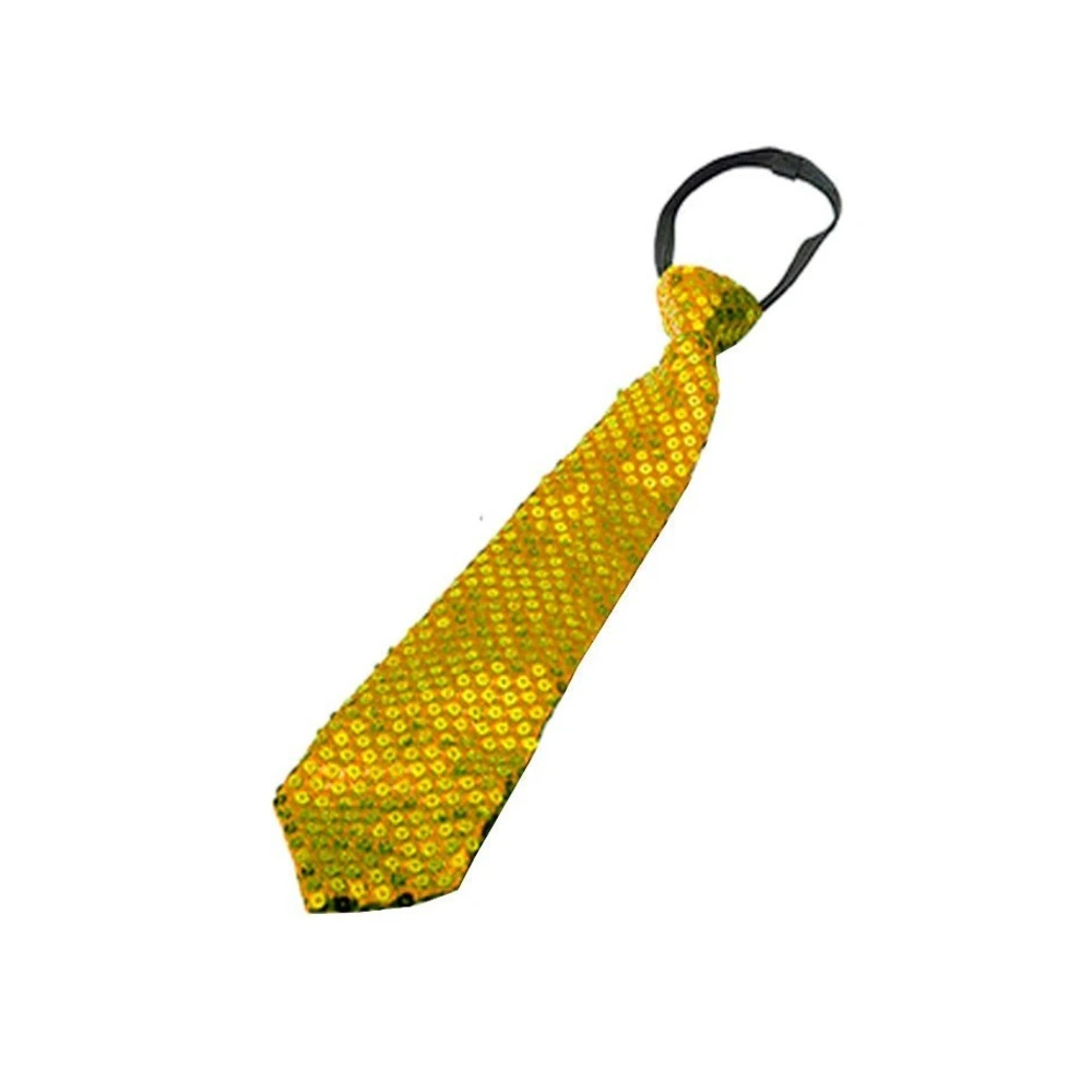 Corbata lentejuelas color oro