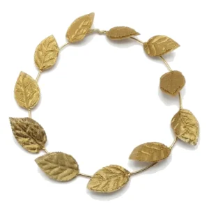 Corona de Laurel Dorada – Accesorio de César y Guerrero Romano
