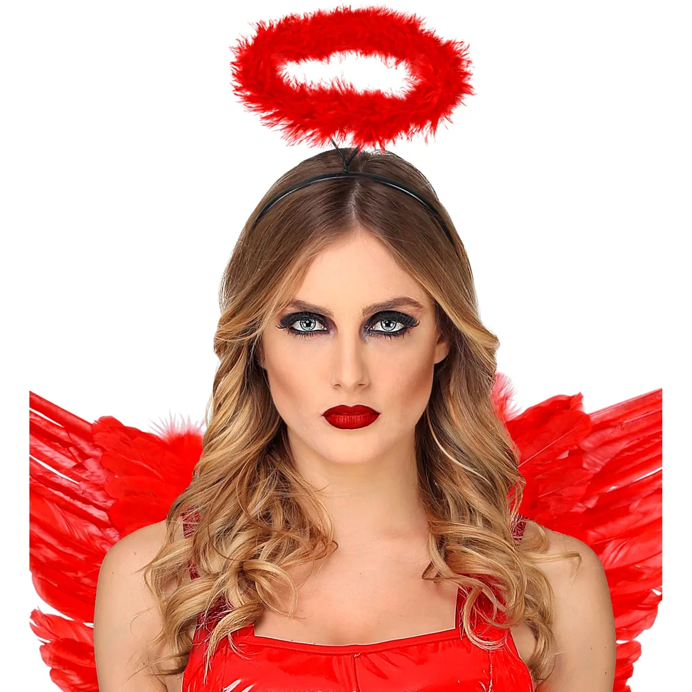 Diadema Aureola Ángel Rojo - vista 2 | diadema aureola ángel rojo