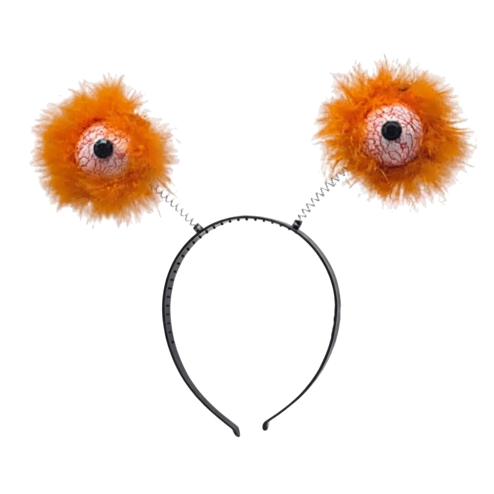 Diadema Monstruo Ojos Saltones Naranja