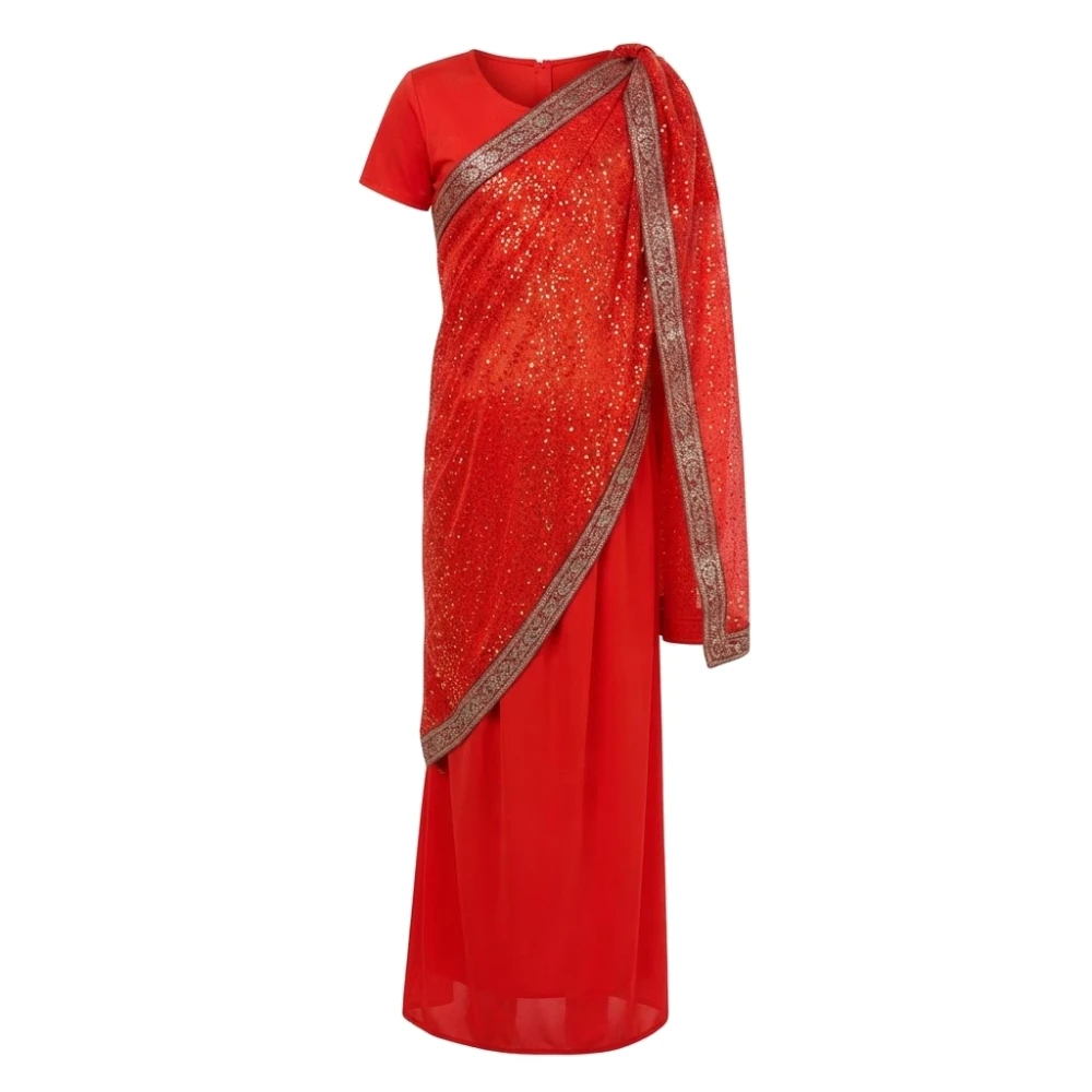 Disfraz de Actriz Hindú Bollywood Infantil – Traje de Danza con Sari