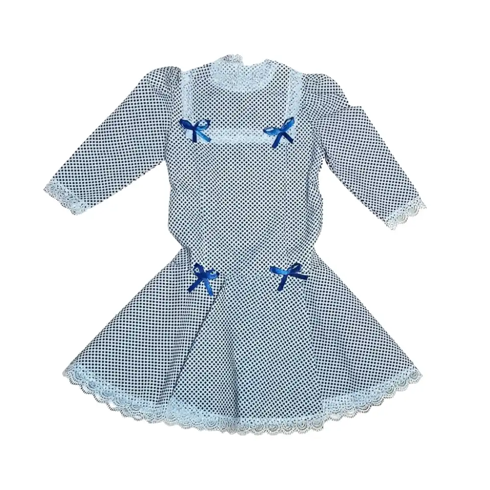 Disfraz de Chulapa para Bebé Azul – Vestido Típico Madrileño con Lunares