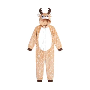 Disfraz de Ciervo Infantil Unisex – Mono con Capucha de Animal para Niños
