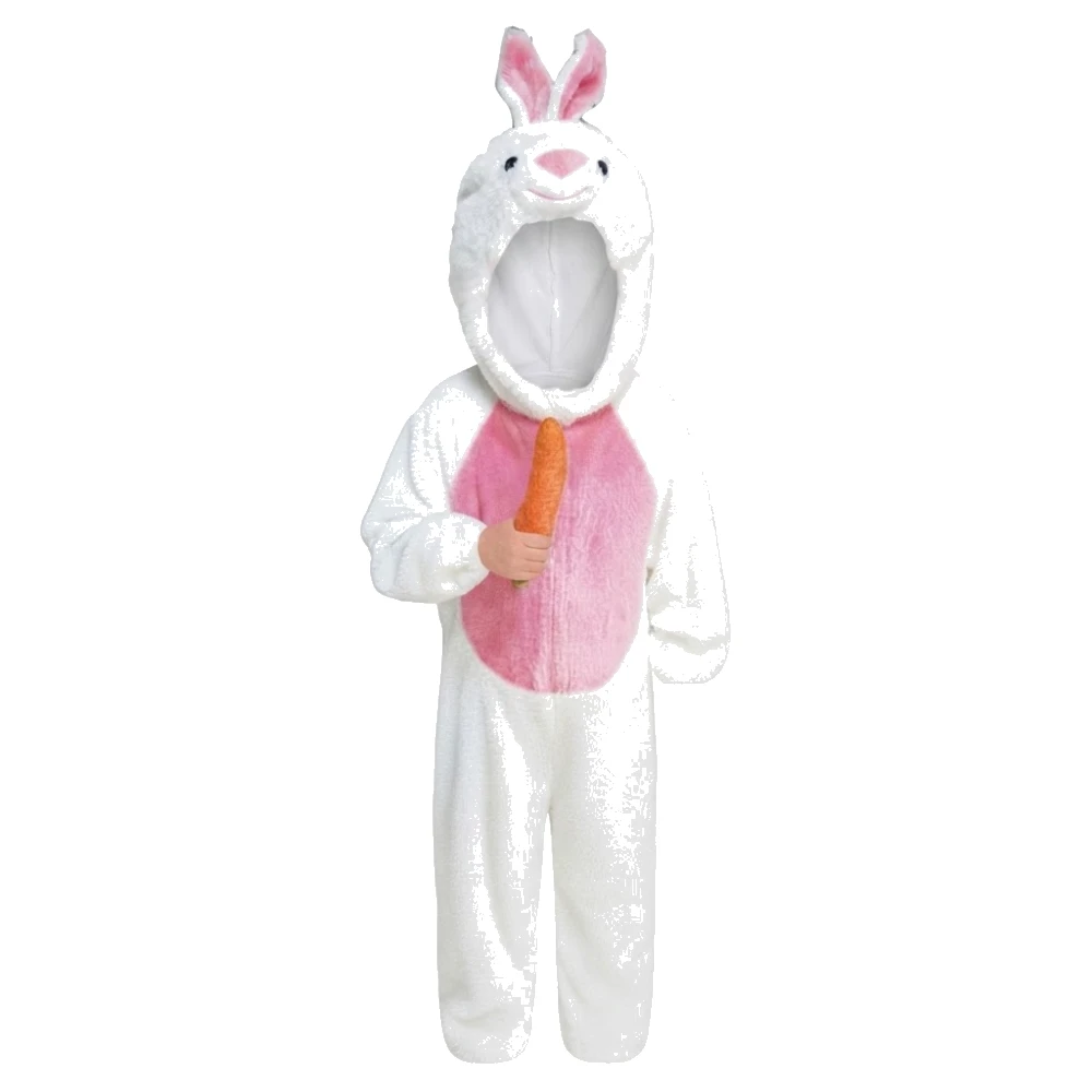 Disfraz de Conejo Infantil – Mono de Peluche con Gorro de Orejas