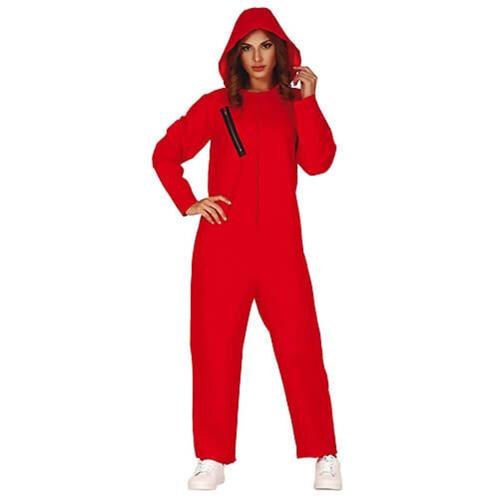 Disfraz de Convicta roja con capuch