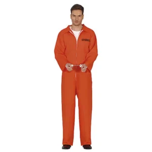 Disfraz de Convicto Naranja Adulto