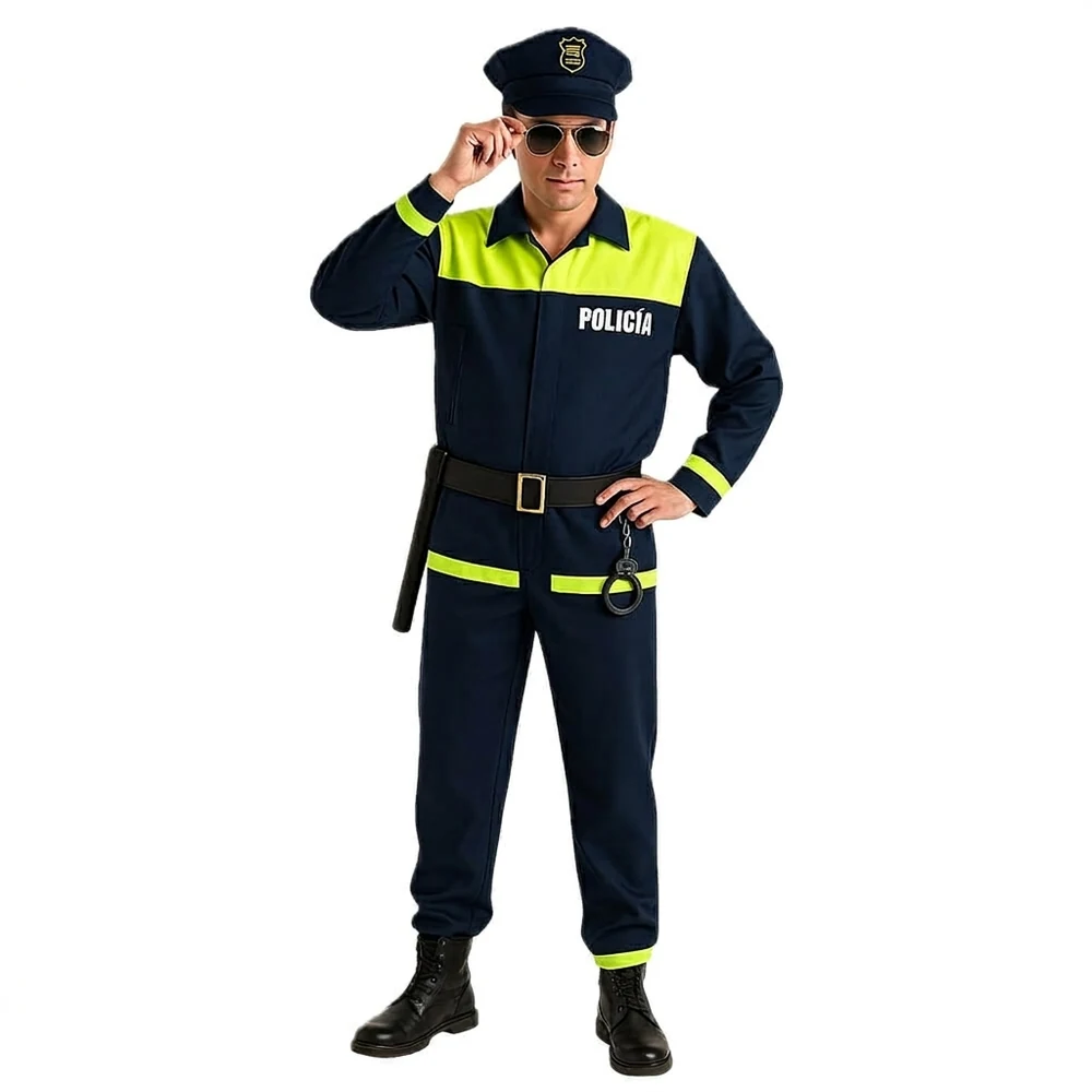 Disfraz de Policía Adulto – fondo blanco | Disfraces Lucero