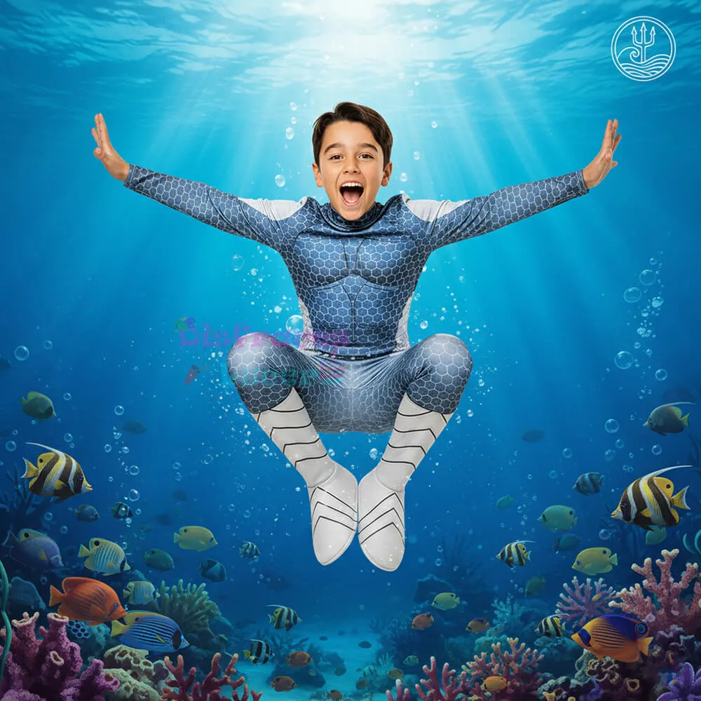Disfraz de Superhéroe Príncipe del Mar Infantil – Traje de Guerrero del Océano