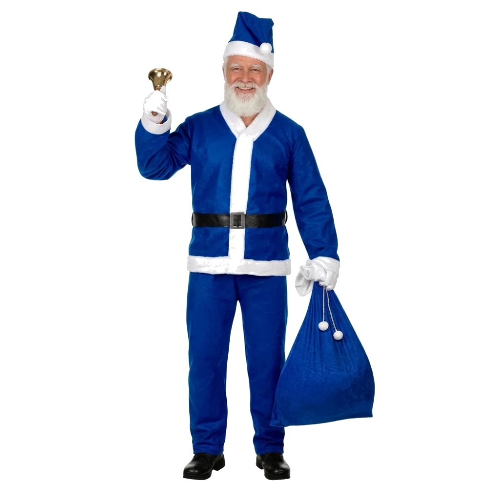 Disfraz de Papá Noel Azul Adulto - vista frontal | Disfraces Lucero