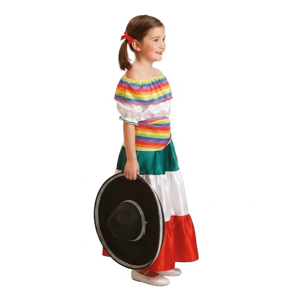 Disfraz mexicana infantil (vista lateral)