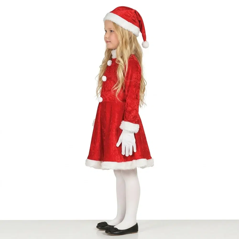 Disfraz mamá Noel extra infantil (vista lateral)