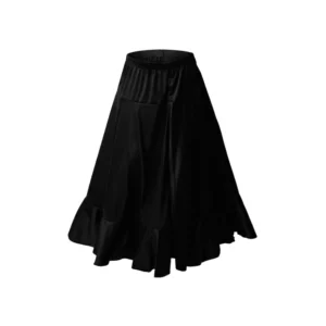 Falda flamenca infantil negra con un volante