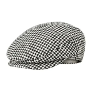 Gorro tradicional de chulapo madrileño (parpusa) con estampado de cuadros, disponible en la tienda Disfraces Lucero.