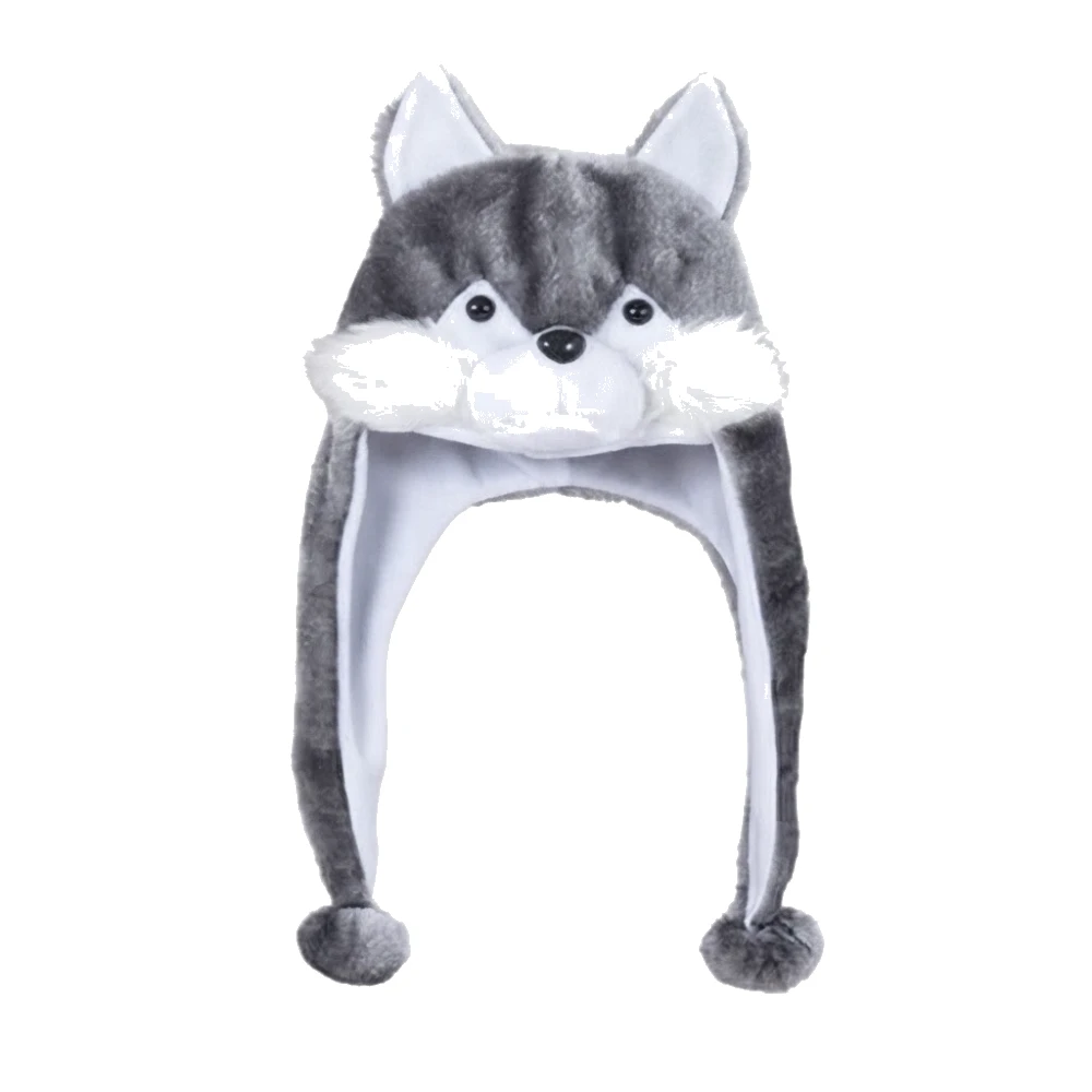 Gorro de Lobo Infantil y Adolescente – Talla Única en Poliéster