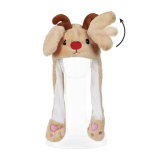 Gorro Peluche Reno con luz y movimi