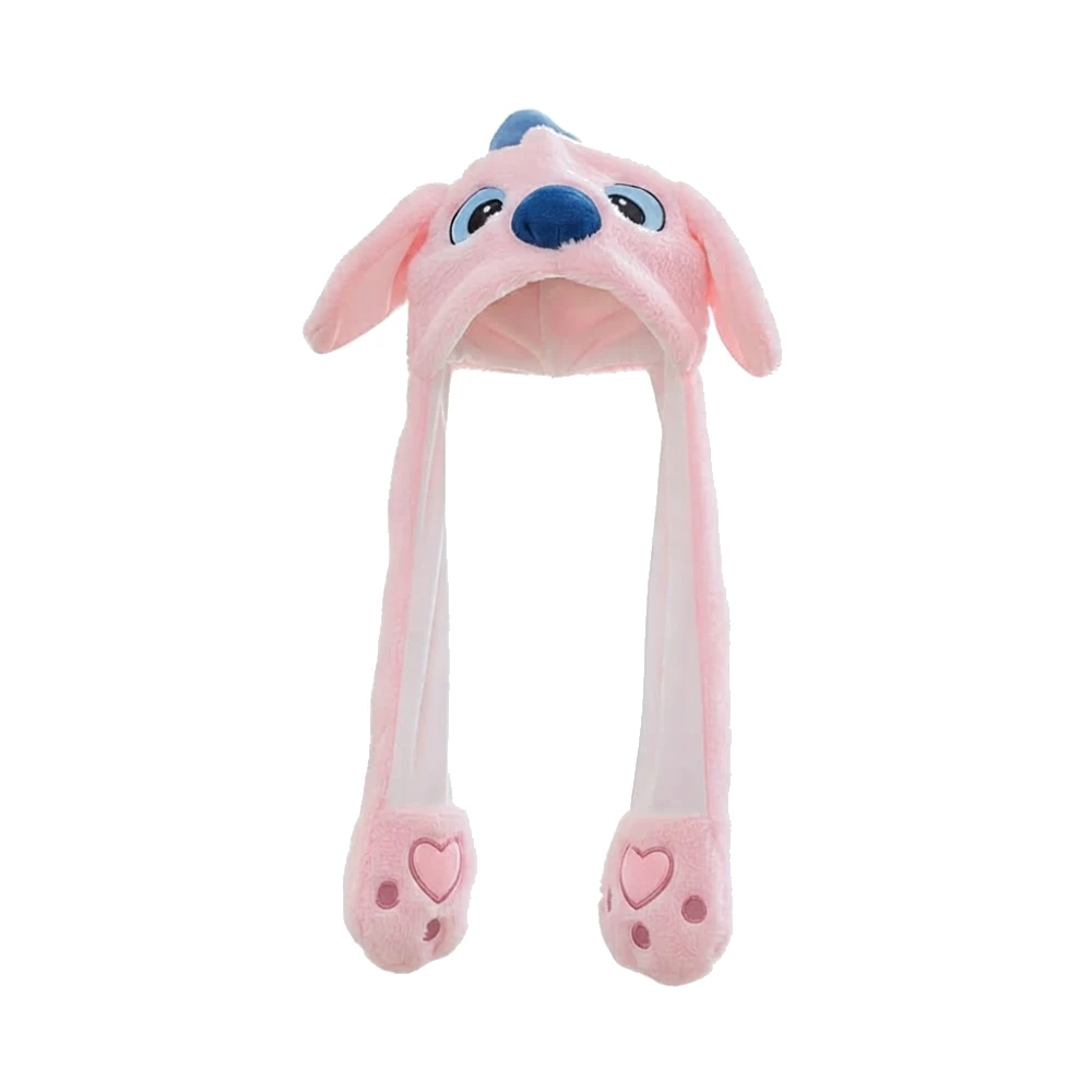 Gorro Peluche Stitch Koala Rosa con Luz y Movimiento en las Orejas