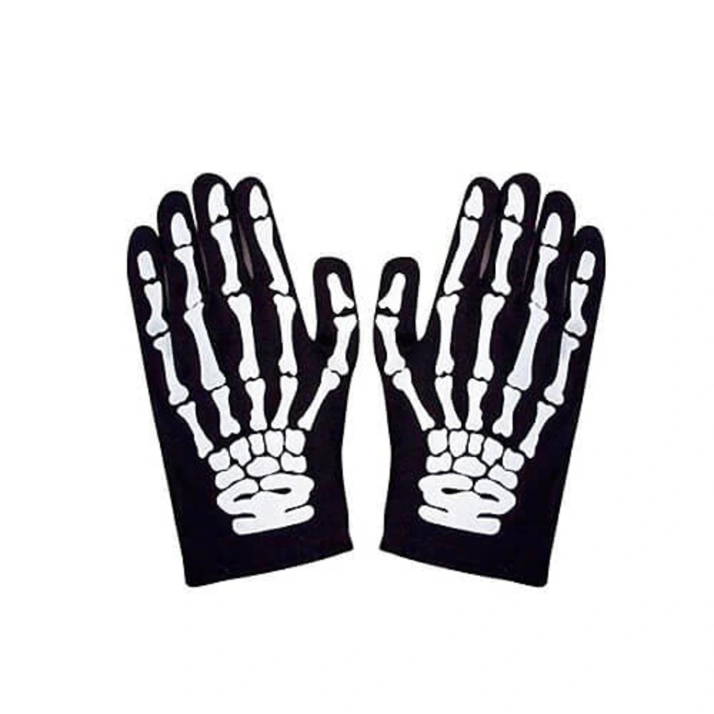 Guantes Esqueleto cortos adulto