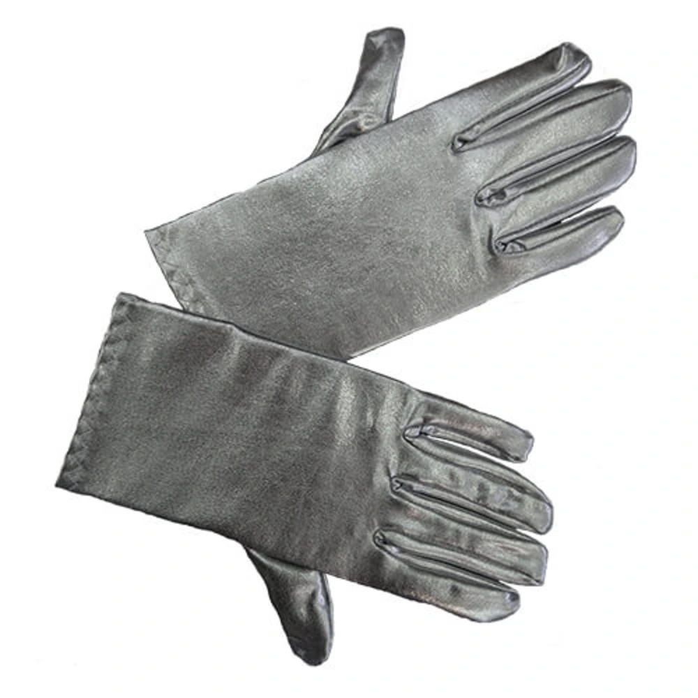 Guantes Cortos Metalizados Color Pl