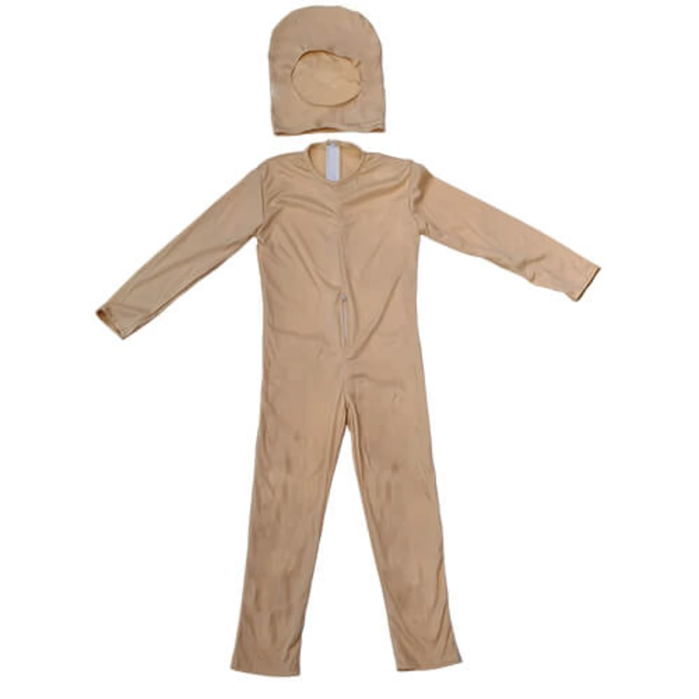 Maillot beige con capucha infantil