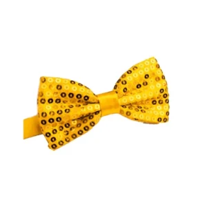 Pajarita lentejuelas oro