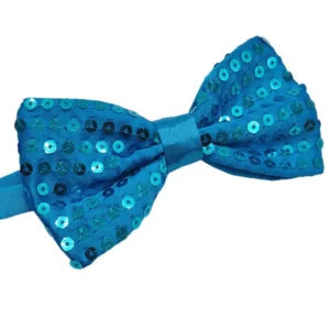 Pajarita Lentejuelas Azul Turquesa
