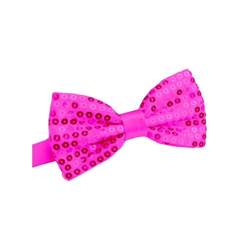 Pajarita lentejuelas fucsia