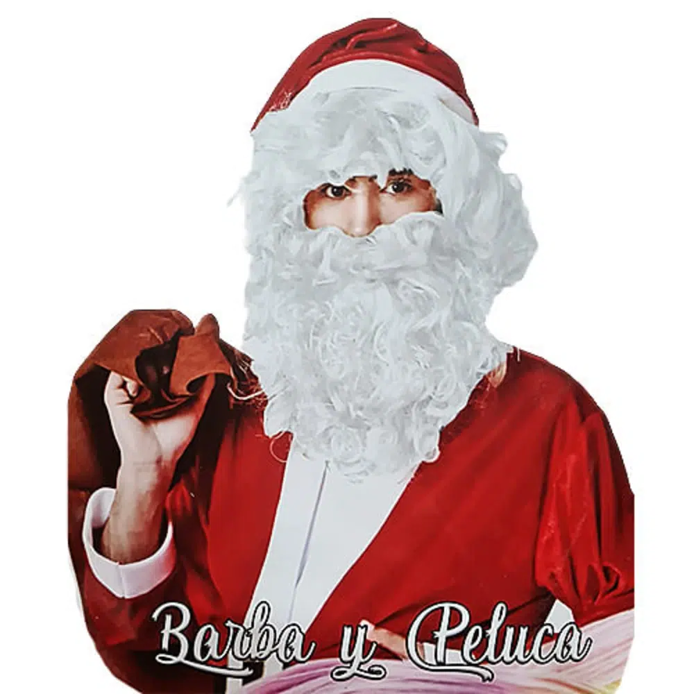 Peluca y Barba Blanca Papá Noel – A