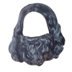 Peluca y barba rey gris