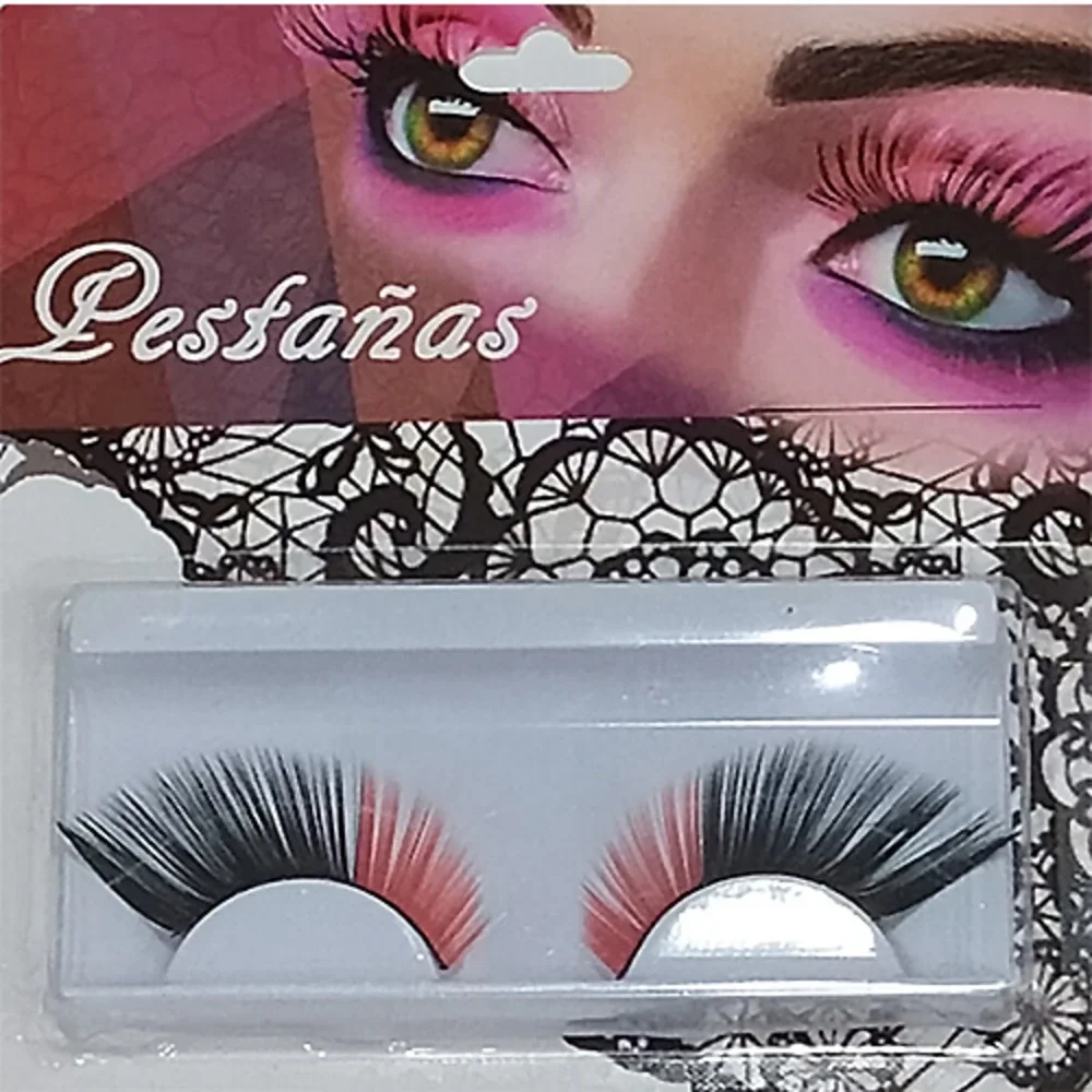 Pestañas postizas multicolor brillo