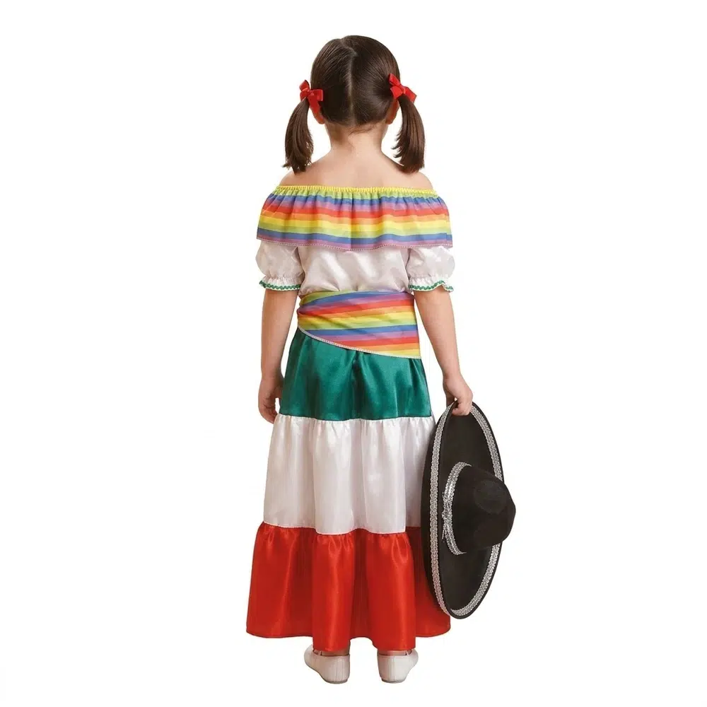 Disfraz mexicana infantil (vista trasera)