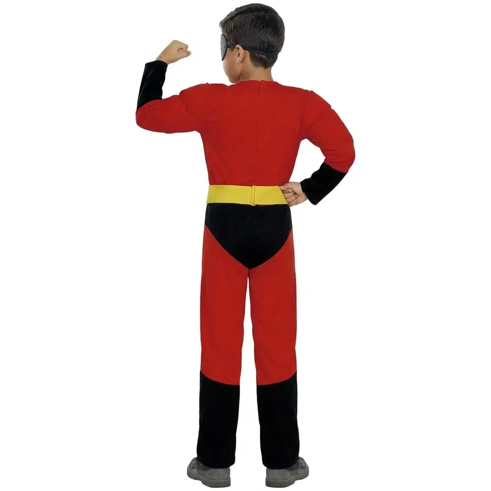 Disfraz Party Héroe Infantil – Traje de Superhéroe para Niños (vista trasera)
