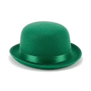 Sombrero bombin verde oscuro adulto