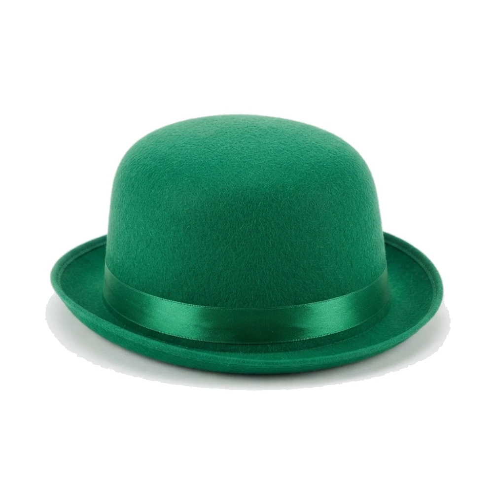 Sombrero bombin verde oscuro adulto