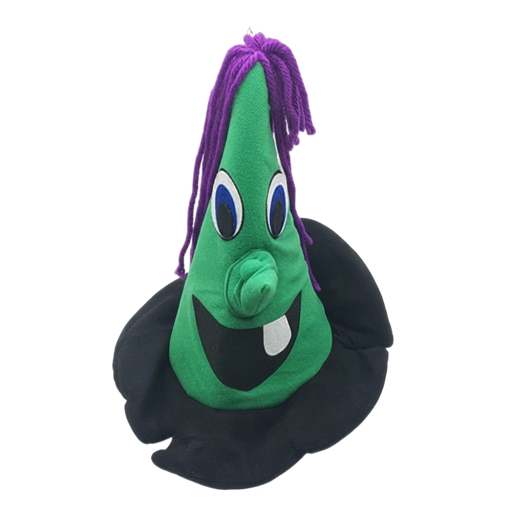 Sombrero Foam Bruja con Pelo Morado Infantil – Accesorio de Disfraz