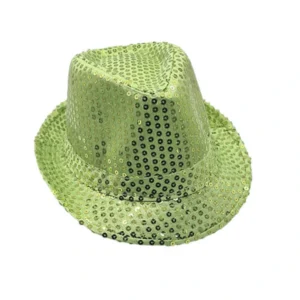 Sombrero lentejuelas verde pistacho