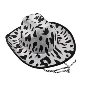 Sombrero Vaquero Blanco y Negro Adu