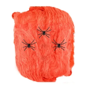 Telaraña Elástica Naranja con Arañas - telaraña elástica naranja | Disfraces Lucero Madrid