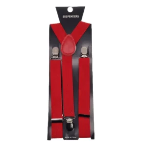 Tirantes rojos lisos adulto
