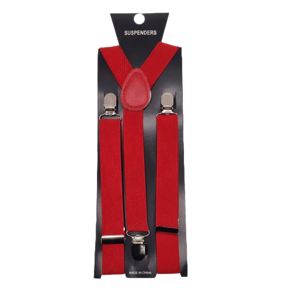 Tirantes rojos lisos adulto