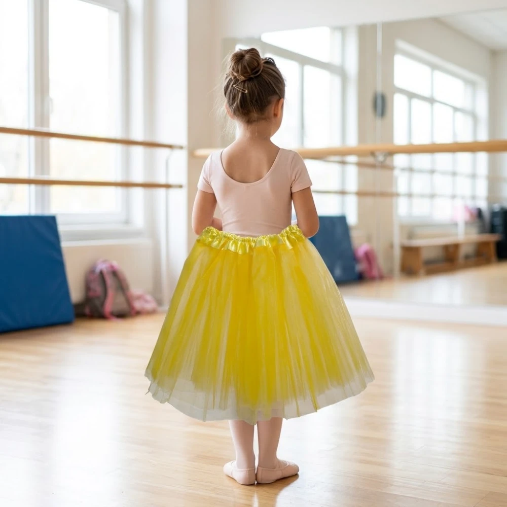 Tutú amarillo infantil 30 cm - niña con tutú
