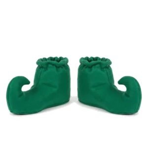 Zapatos Verdes de Elfo Adulto – Cubre Zapatos Navideños 37x16 cm